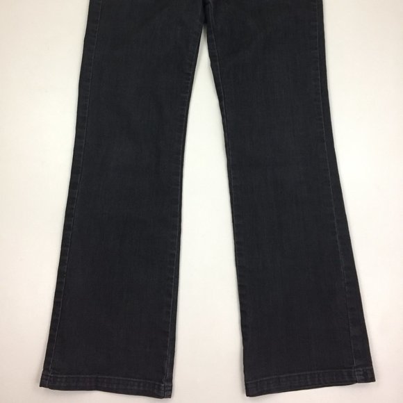 PRANA Dark Gray Wash Organic Cotton Blend 5 Pocket Logo Hardware Denim Jeans - Picture 6 of 10